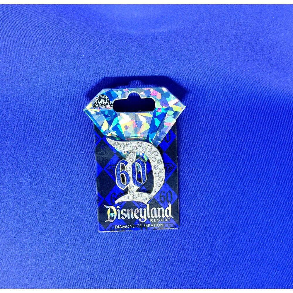 Disneyland 60th Anniversary Diamond Celebration Jeweled "D" Logo Pin (2015)